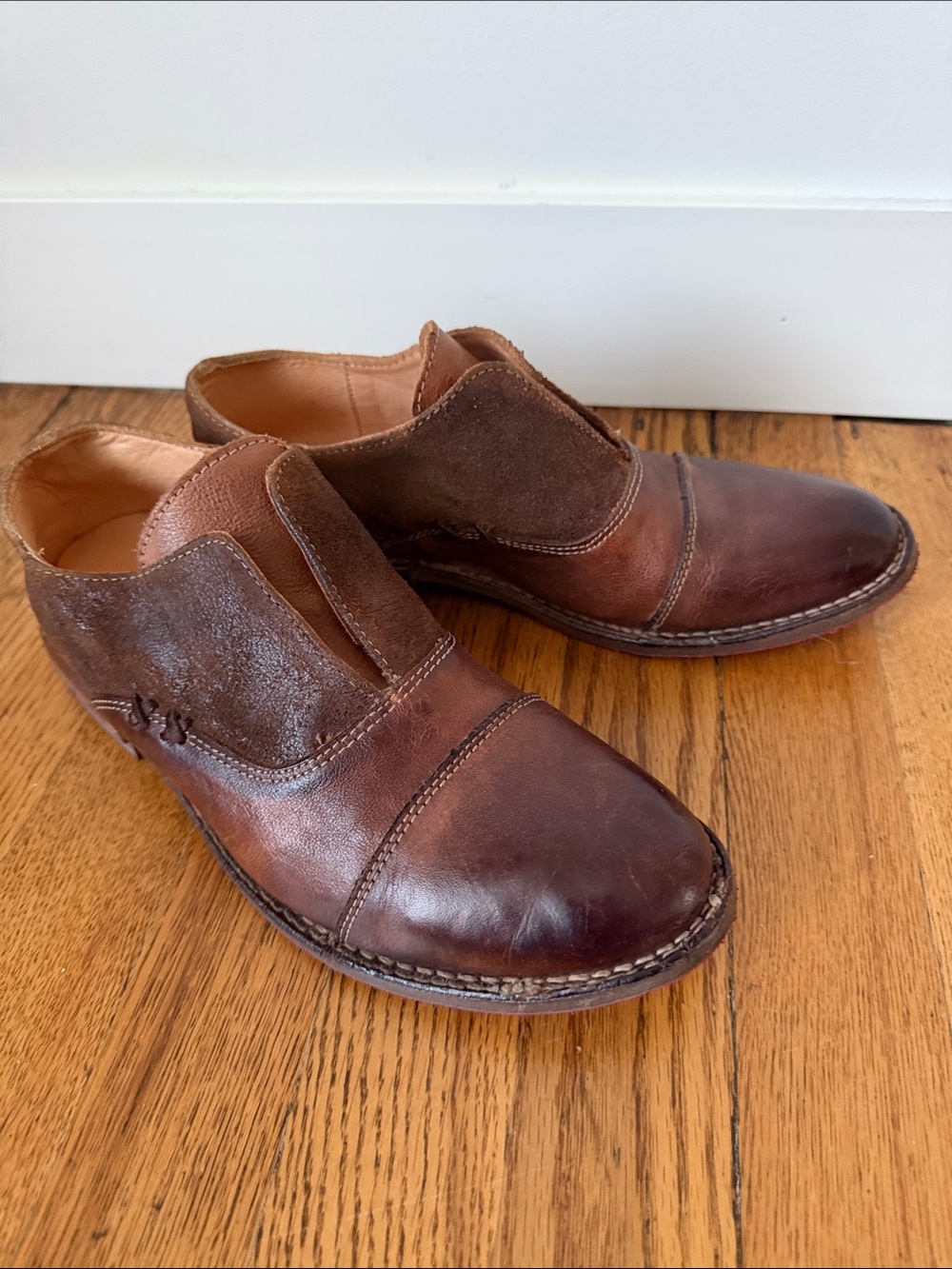 BED|STU Women's Brown Leather & Suede Chukka Boots